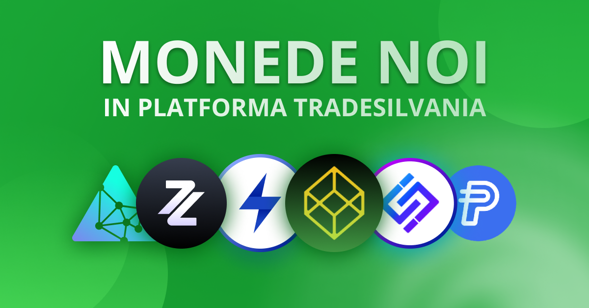 Tradesilvania isi Extinde Gama de Criptomonede disponibile la tranzactionare: Descopera SFIT, ITHEUM, ZPAY, INFRA, MEX si PYUSD.