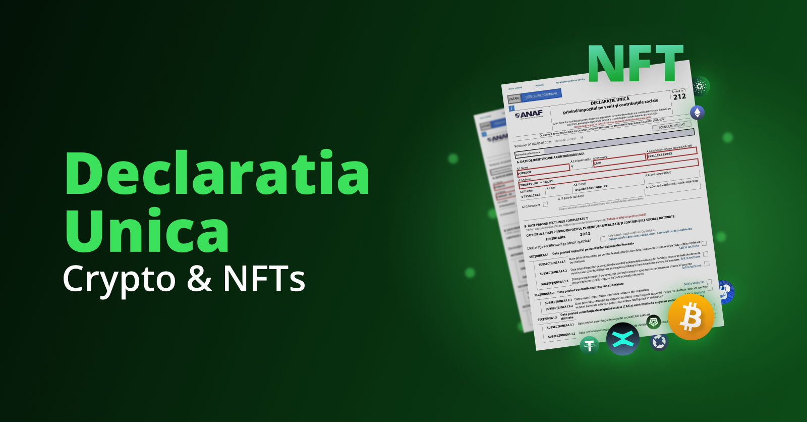 Declaratia Unica for crypto and NFTs earnings