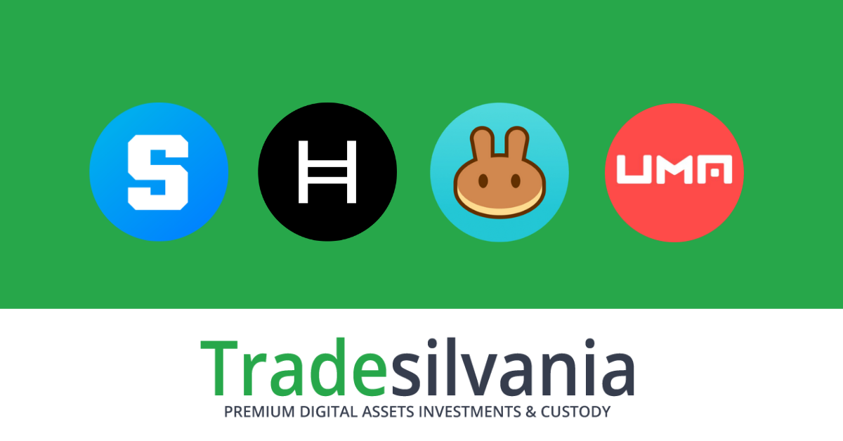 4 criptomonede noi pe platforma Tradesilvania: The Sandbox, Hedera, PancakeSwap, Uma